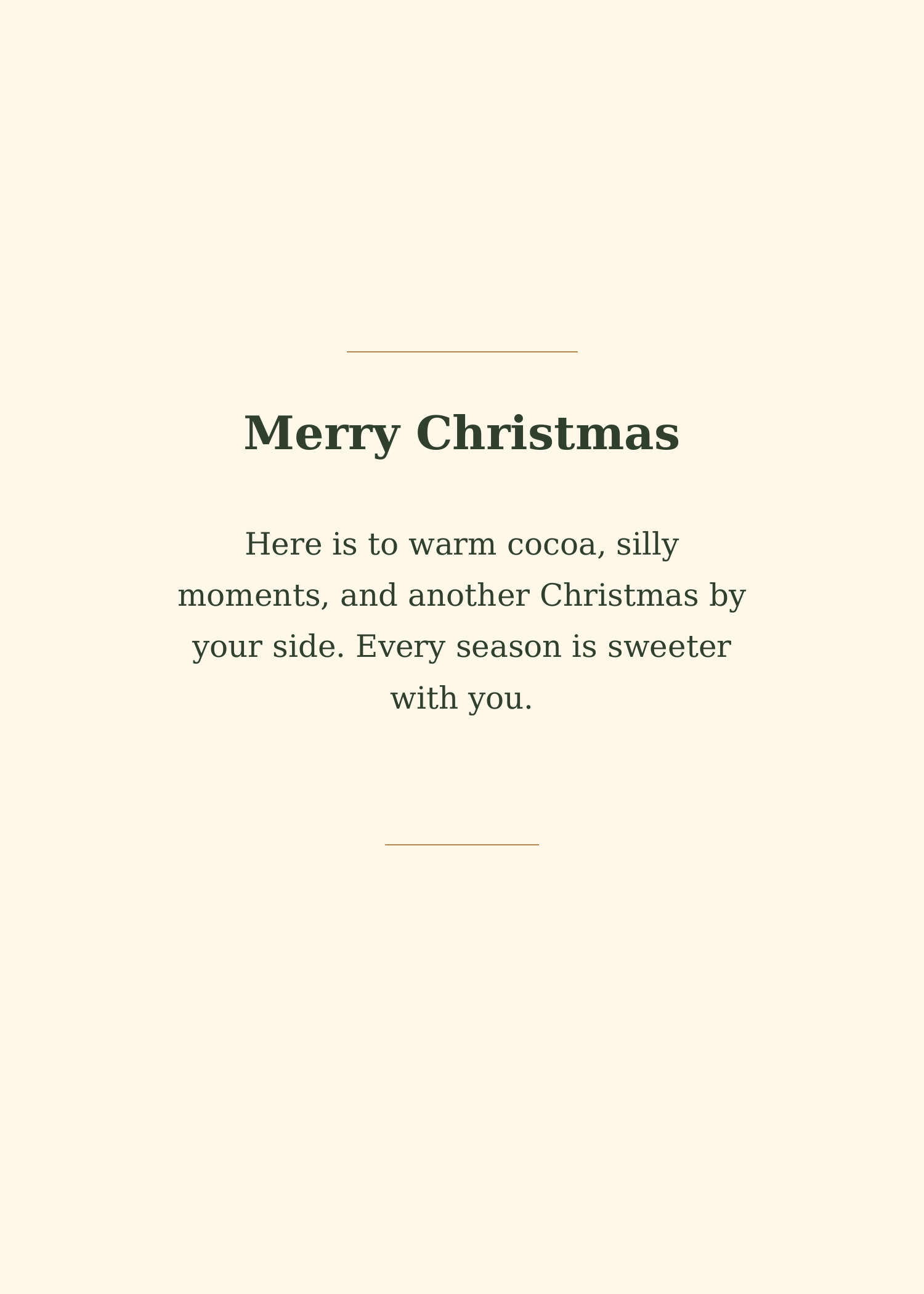 Inside of You're My Favorite Christmas Tradition