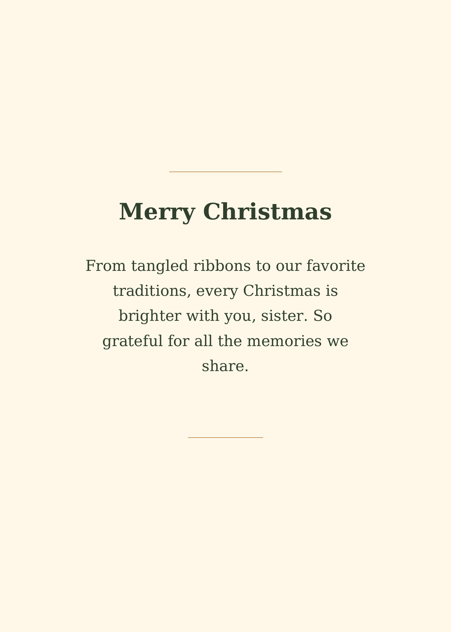Inside of Sisters Make the Season Brighter