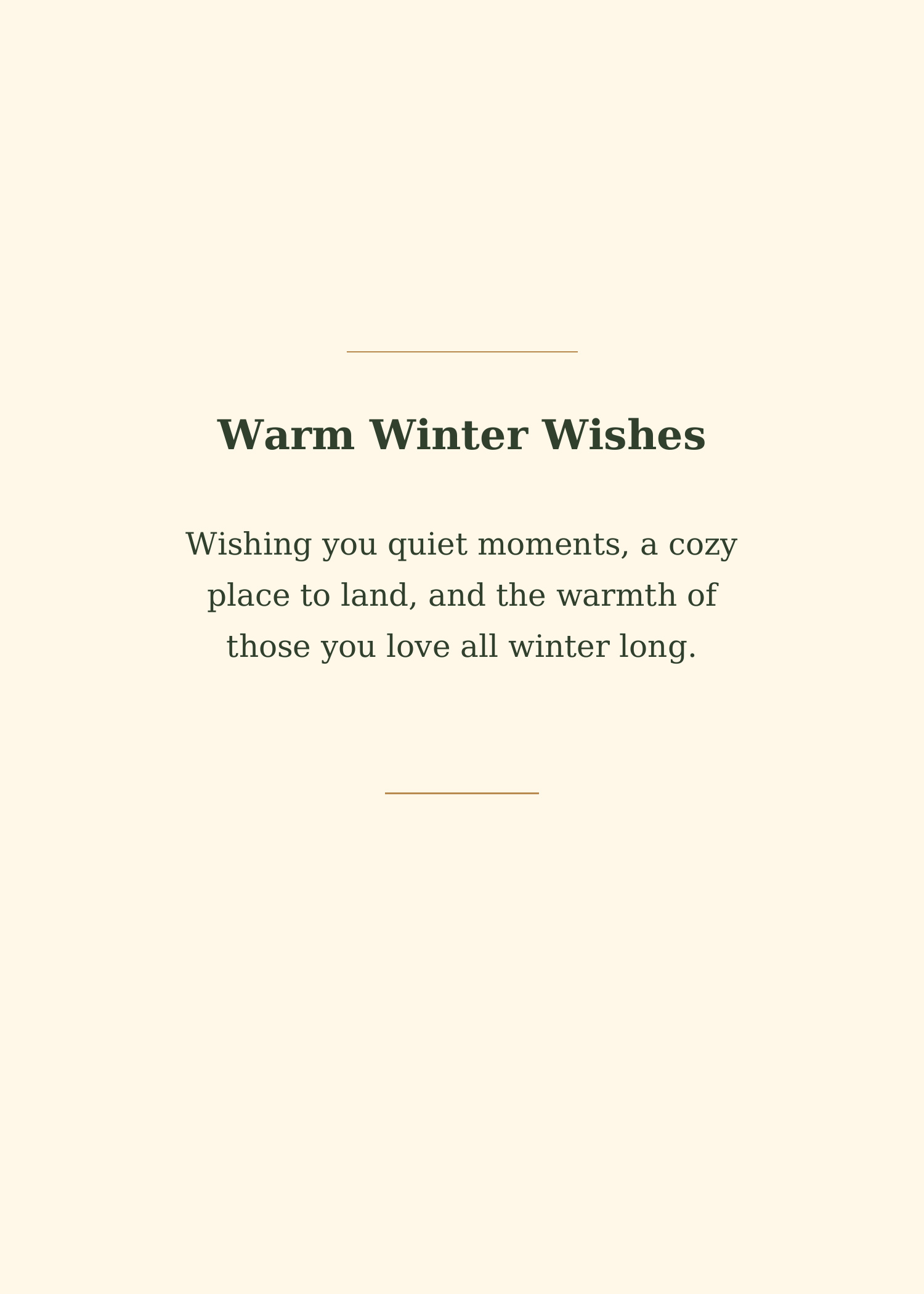 Inside of A Little Peace and a Lot of Warmth